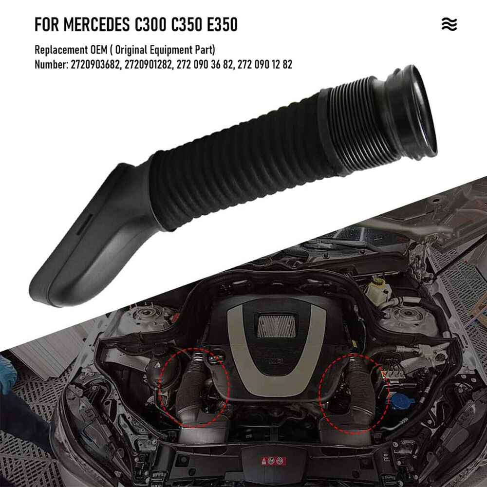 Pair of Air Intake Inlet Duct Hose For 2008-2012 Mercedes-Benz C300 W204 W212