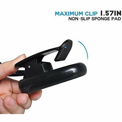 Warm Light Book Reading LEPOWER LED Music Stand Light/USB Battery Operated/Clip