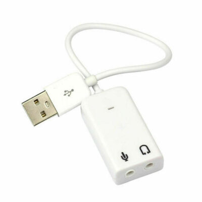 2Pcs External USB 2.0 3D Virtual 7.1 Channel Audio Sound Card Adapter PC Laptop