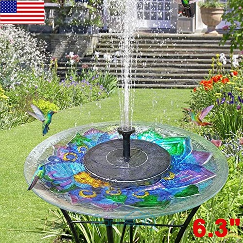Outdoor Solar Powered Floating Bird Bath Water Fountain Garden Pond Pool Pump