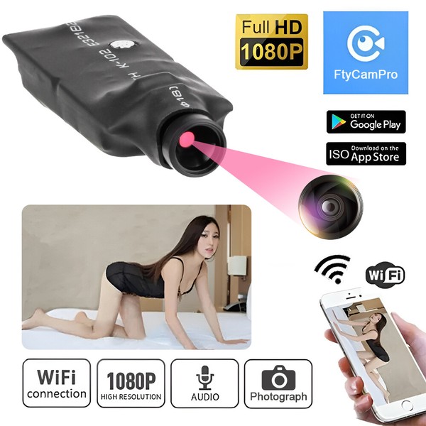 Wi-Fi enabled full HD spy camera with smartphone app.