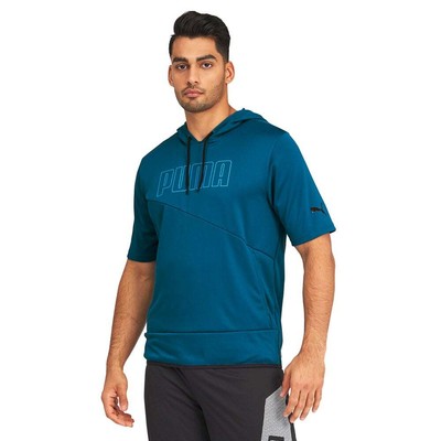 

Puma 519412-03 Mens Train Легкая толстовка с коротким рукавом Повседневная толстовка с капюшоном, Синий