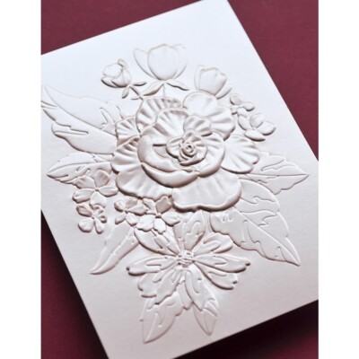 Memory Box ''CHEERFUL FLORAL'' Flower Bouquet 3D Embossing Folder & Die