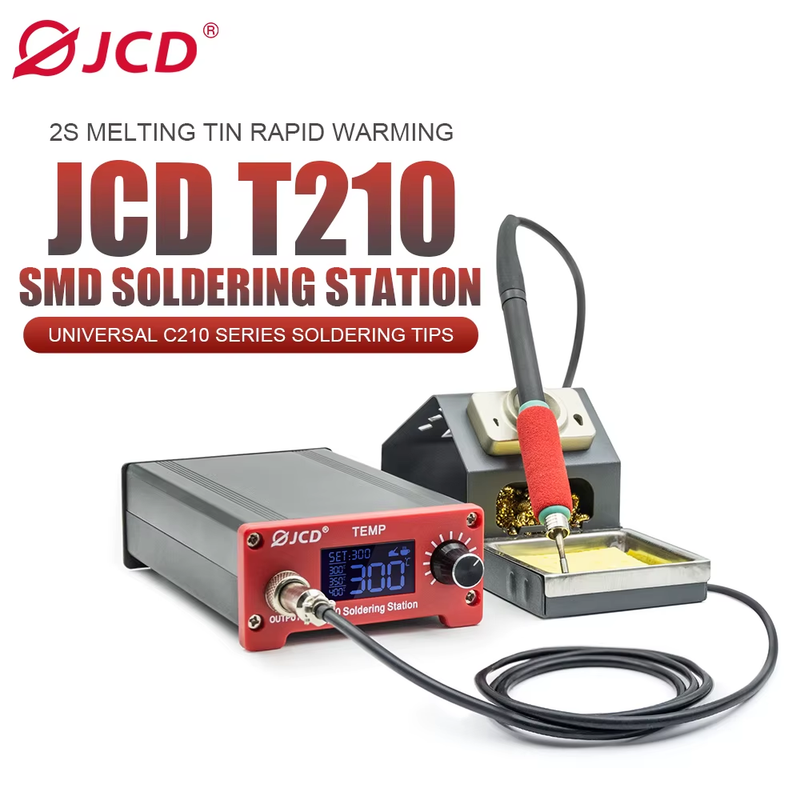 75W Digital Soldering Iron Station Soldering Tips Welding Rework Station OLED Te