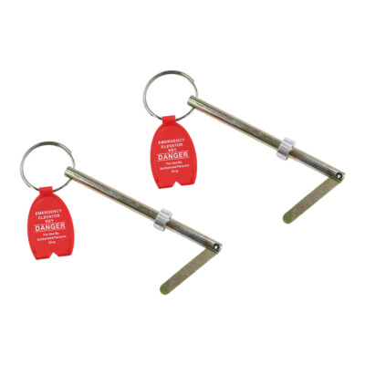 Emergency Elevator Key (2)for Dover OTIS KONE Thyssenkrupp with Large Tag Ring