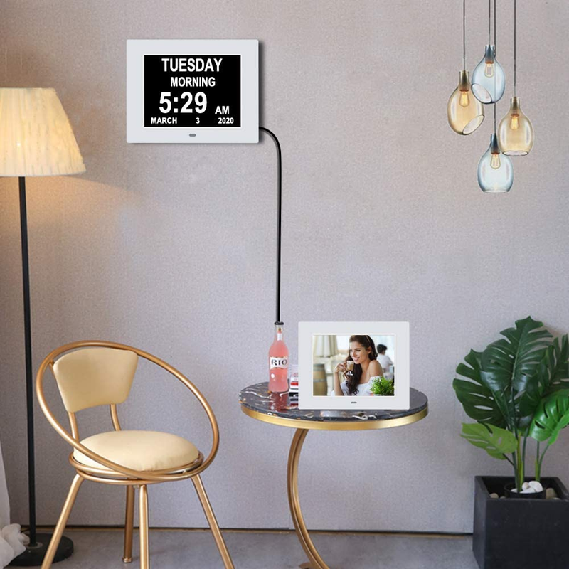 Digital Calendar Day Clock Extra Large Date Time and Day of Week Dementia Clocks