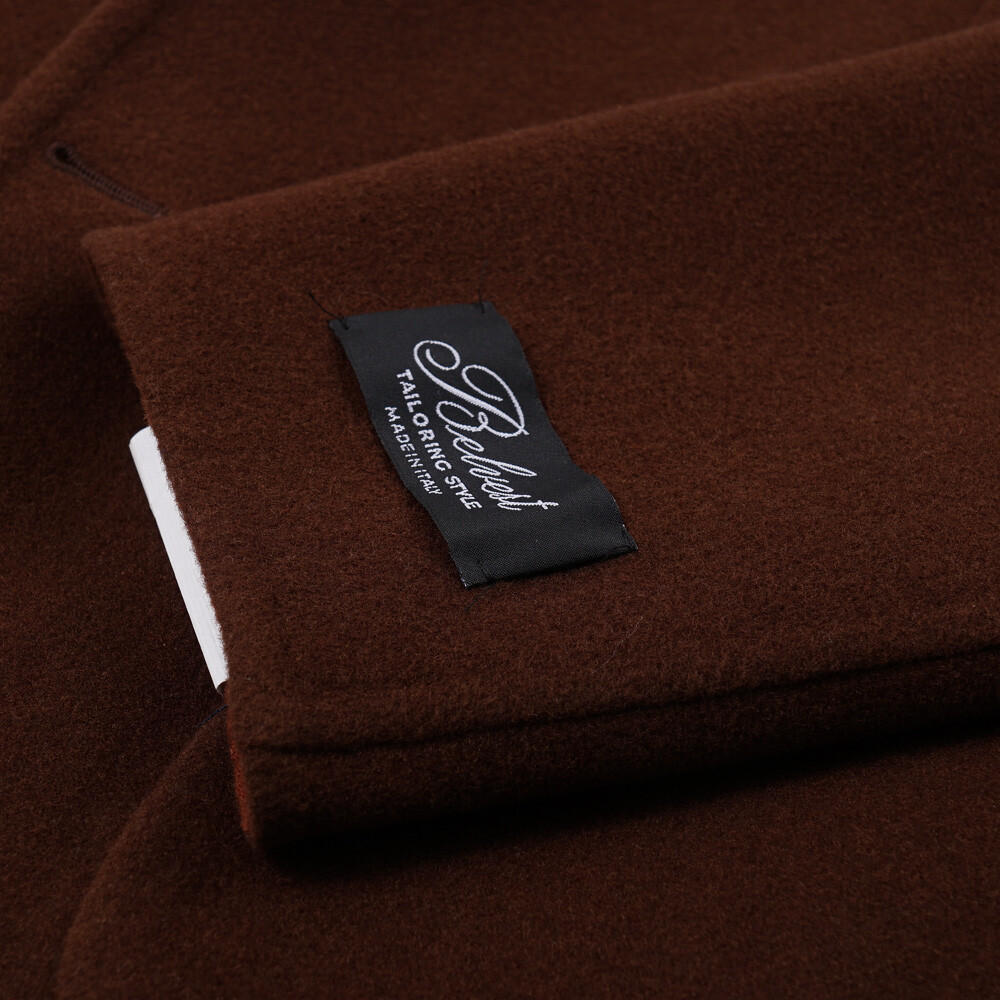 Pre-owned Belvest $2395  Reversible 'double Jacket' Wool Sport Coat 40 R Brown-orange