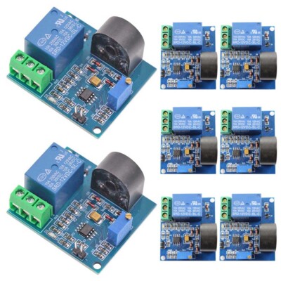 8pcs AC Current Detection Sensor Module Relay 5A Overcurrent Protection Switch