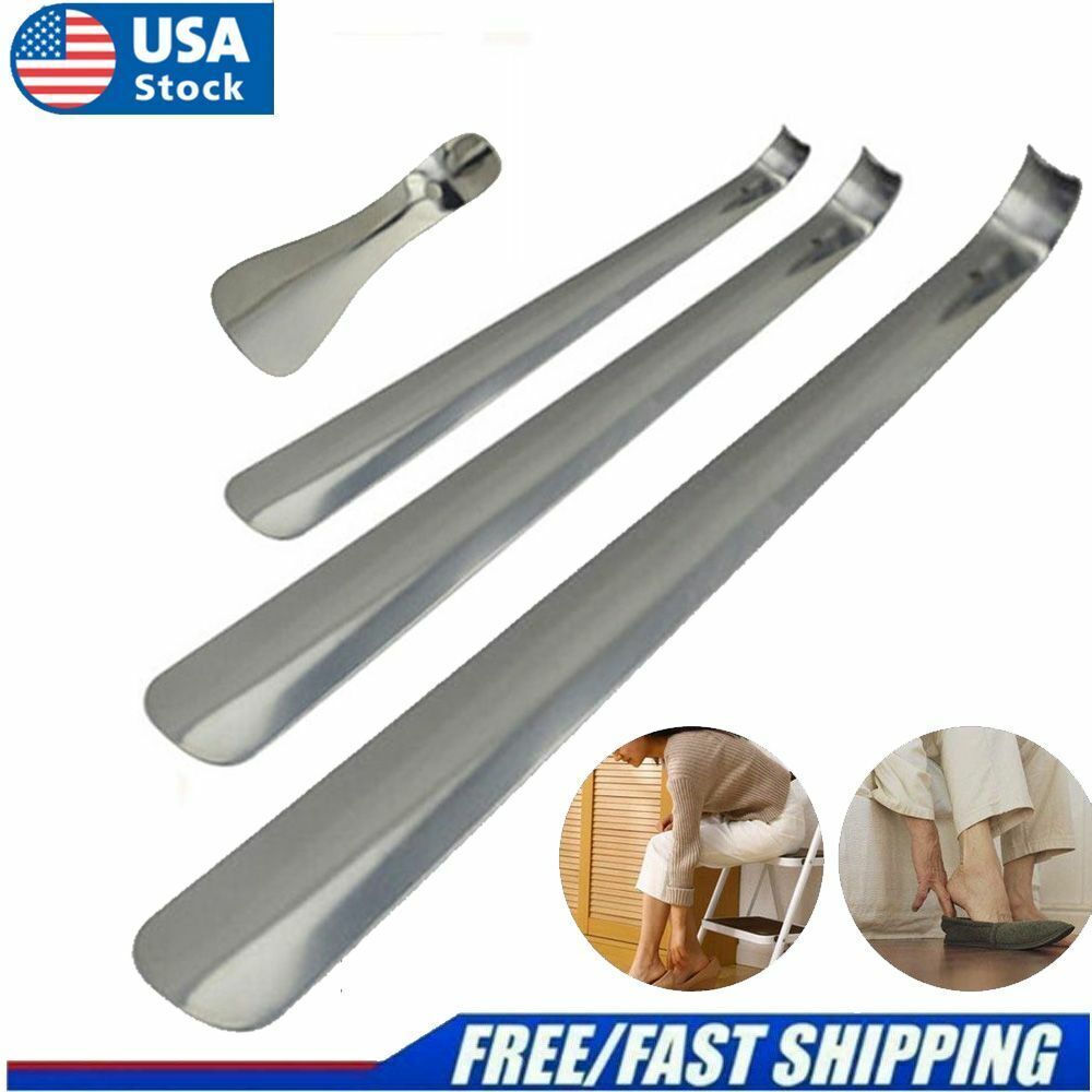 Stainless Steel Handled Metal Shoehorn Horns