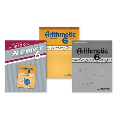 Abeka Arithmetic 6 Parent Kit 4th Edition; Lesson Plans, Test Key, Answer Key