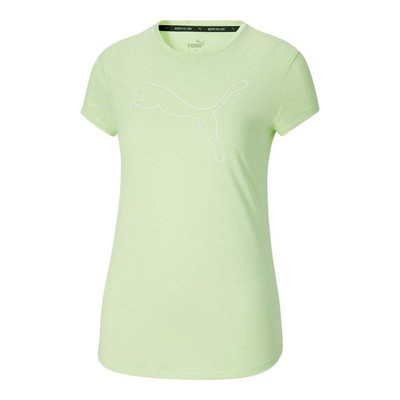 

Puma Rtg Heather Logo Футболка с круглым вырезом и короткими рукавами Женские серые повседневные топы 8499, Grey
