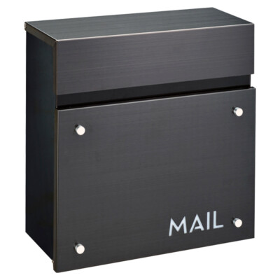 OPEN BOX - Wall Mount Locking Mailbox - The Dalton BSS 14.25''H x 14''W x 5.75''D