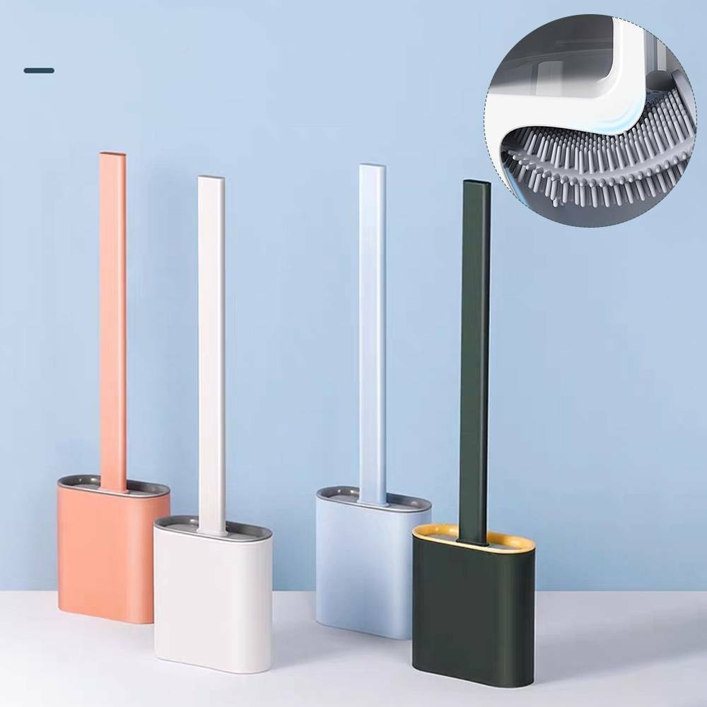 2020 Silicone Toilet Brush with Toilet Brush Holder Creative Cleaning