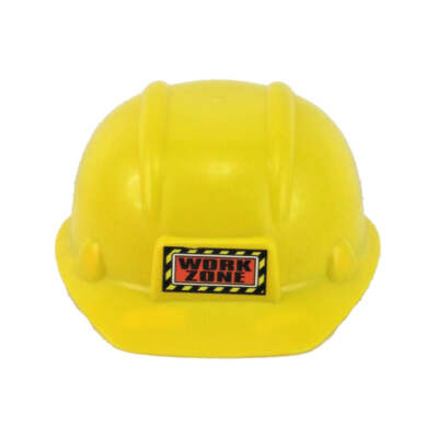 Work Zone Saftey Hard Hat Plastic Construction Helmet Costume for Kids Ages 2+