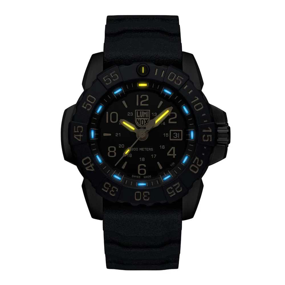 Pre-owned Luminox Navy Seal Foundation Back To The Blue Military Watch 45mm Xs.3255.cb.ns