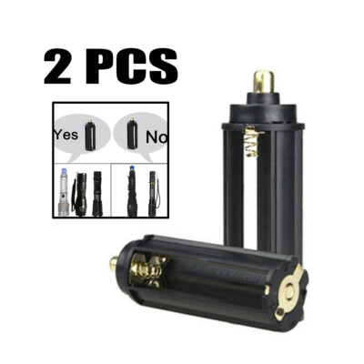 2PCS 3-AAA Battery Holder Adapter Case For 1.5V AAA Batteries Flashlight Torch 