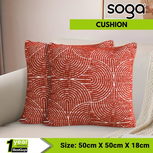 SOGA X2 50cm Burgundy Cinnabar Throw Pillow Home Decorative