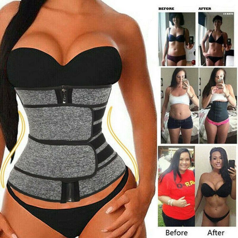 Women Waist Trainer Plus Size Sweat Belt Tummy Control Workout Gym Sauna Trimmer