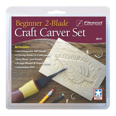 Carving Tools, Beginner 2-Blade Craft Carver Set, with V Tool and Gouge, Inte...