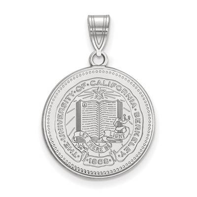 Sterling Silver LogoArt University of California Berkeley Large Crest Pendant