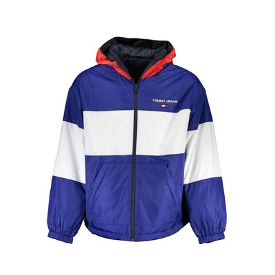 Pre-owned Tommy Hilfiger Blue Polyester Men's Reversible Jacket