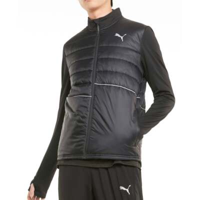 

Puma Run Elevated Padded Full Zip Jacket Мужская черная повседневная спортивная верхняя одежда 52, Черный, Puma Run Elevated Padded Full Zip Jacket