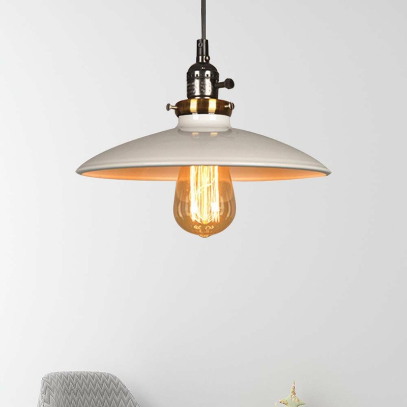 Antiguo Vintage Colgante Industrial Loft Barra Cortina de lámpara de