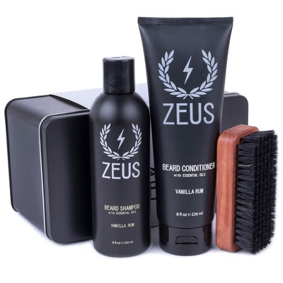 Zeus Premium Beard Care Set Vanilla Rum USA and Germany Made