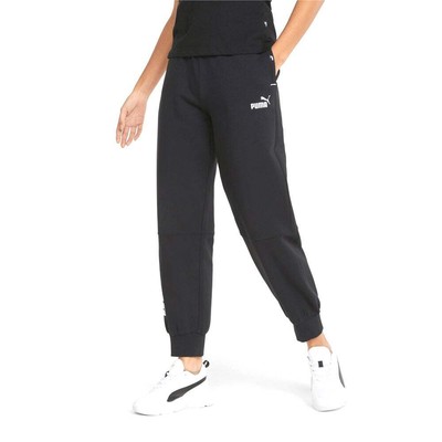 

Puma Power Colorblock Drawstring Sweatpants Женские черные повседневные спортивные штаны, Черный, Puma Power Colorblock Drawstring Sweatpants