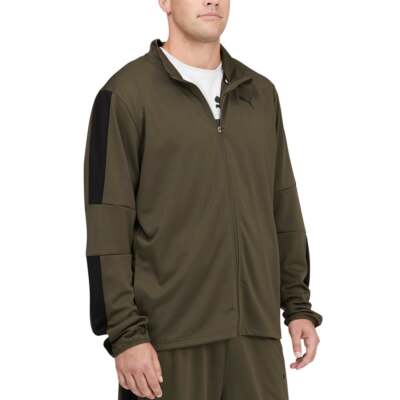 

Puma Blaster Full Zip Training Jacket Big Tall Mens Green Casual Athletic Outerw, Зеленый, Puma Blaster Full Zip Training Jacket Big Tall