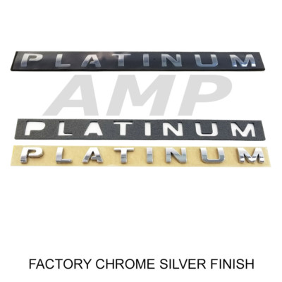 Fits (2pc) Set Expedition F-150 F-250 F-350 PLATINUM Door Rear Chrome Emblem