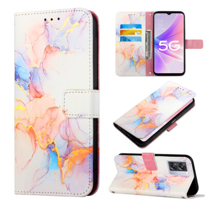 For OPPO REALME C31 GT C35 C20 C11 9 8 Luxury Leather Wallet Marble Stand Case