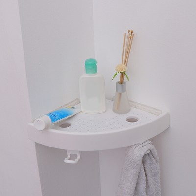 Corner Shelf Space Saving Corner Rack Snap Up Shelf Bathroom Home