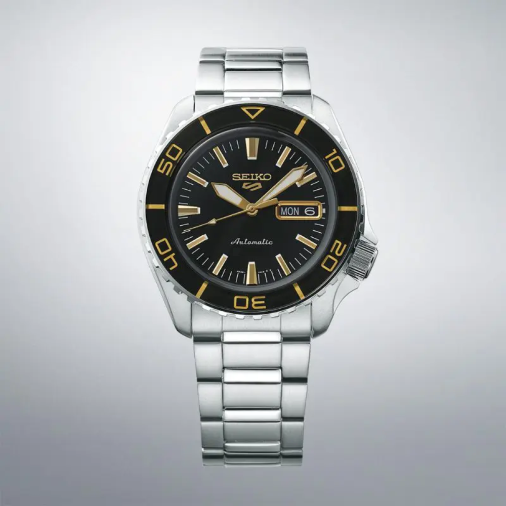 Pre-owned Seiko 5 Sports Srpk99k1 Skx Series Style Black Dial Analog Automatic Men's Watch