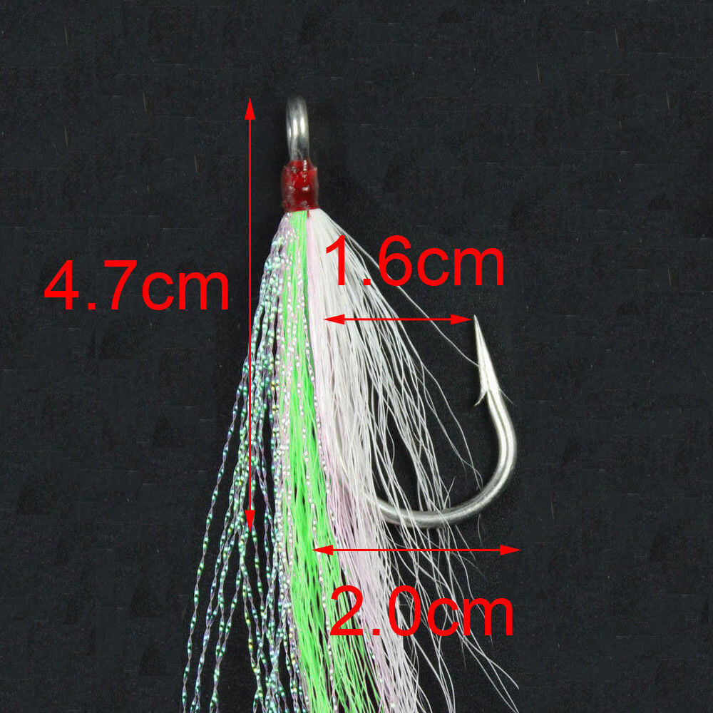 Bucktail Teasers Fishing Hook Saltwater Fishing Plugs Lures Buck Tail