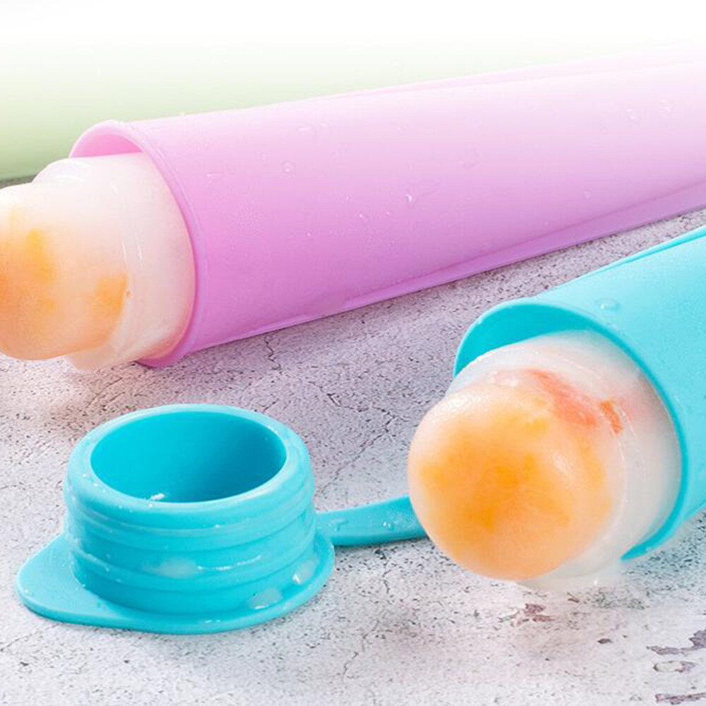 8pcs DIY Silicone Popsicle Molds Handheld Ice Mold Tubes ...