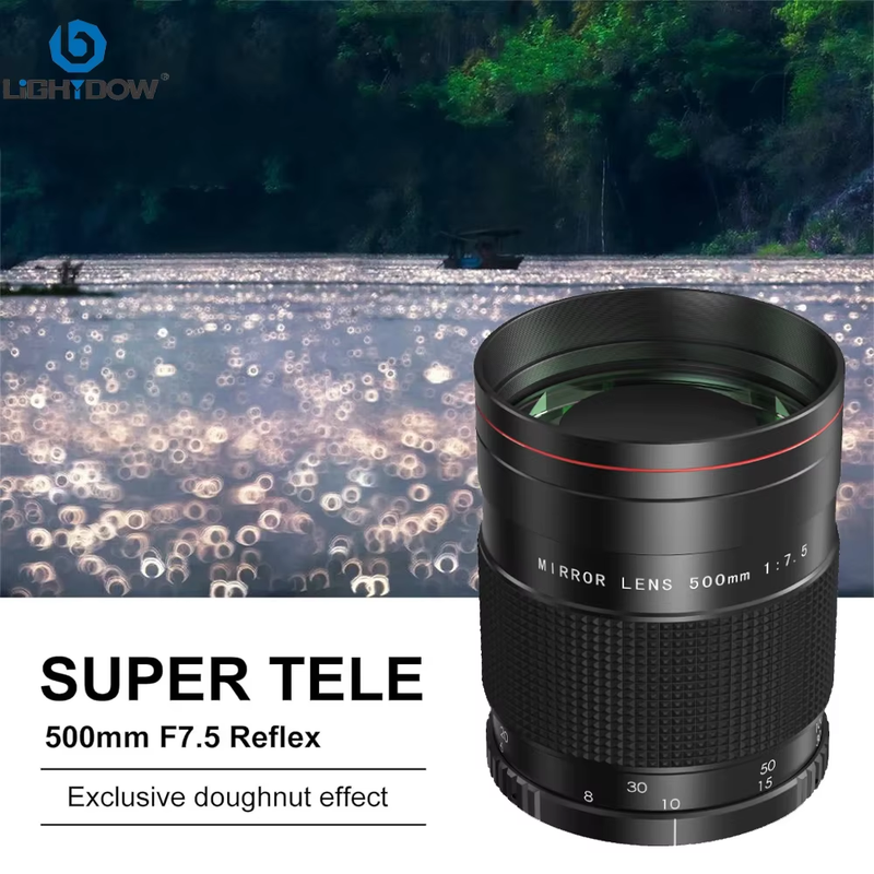 Telephoto Lens Mirror Lens for Canon EF Manual Lens EOS R1 Rebel T8i T7i T7 T6i