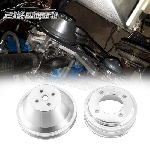 Crankshaft + Water Pump Pulley V-Belt For Small Block Ford 302 351w 351C 4 Bolt