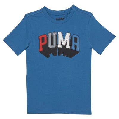 

Футболка с круглым вырезом и короткими рукавами Puma Team Spirit с графическим принтом для мальчиков, синяя повседневная футболка, Синий, Puma Team Spirit Graphic Crew Neck Short Sleeve T-Shirt Youth