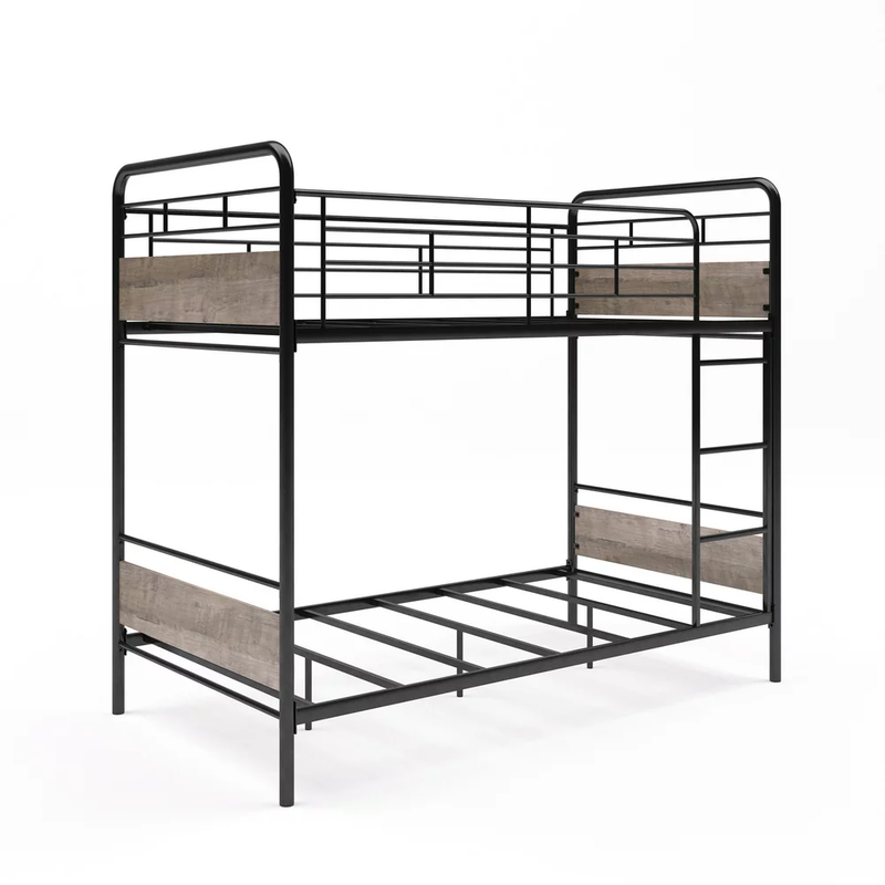Better Homes & Gardens Anniston Twin Over Twin Bunk Bed, Metal Frame  and Rustic