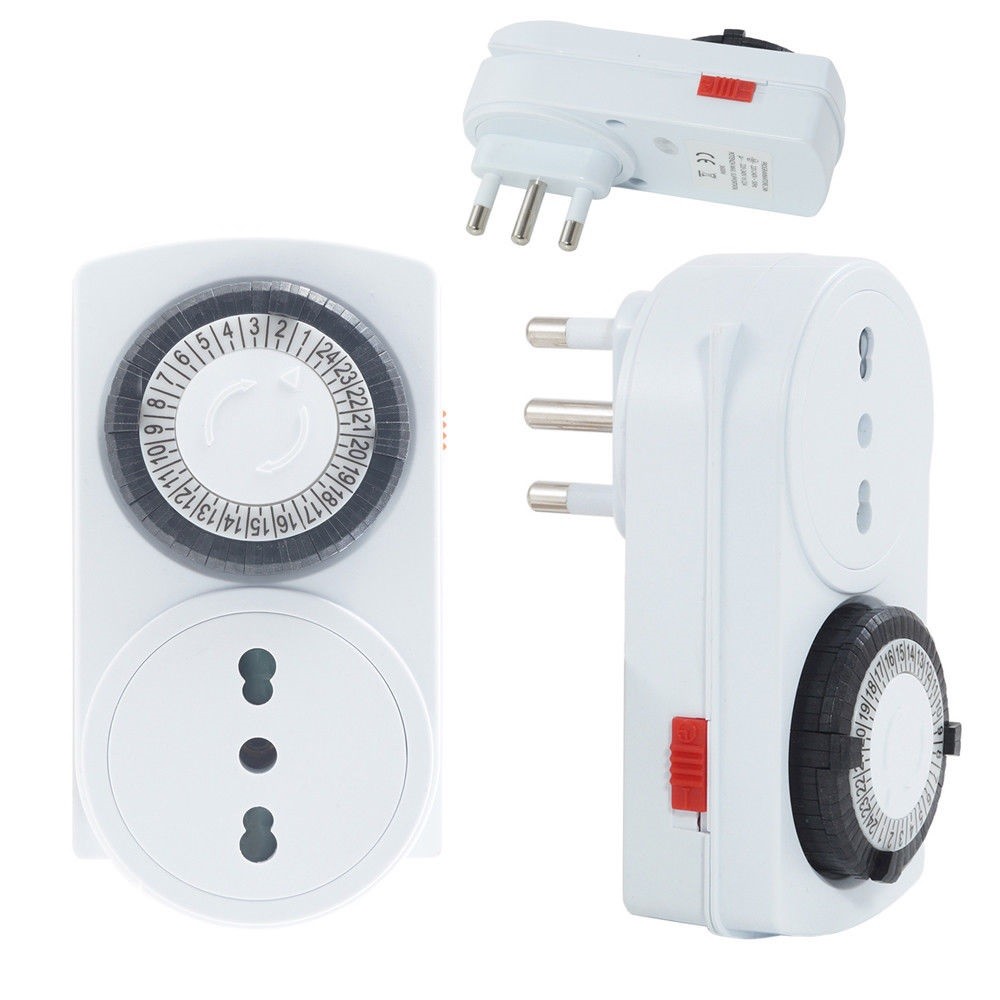 Presa Elettrica Temporizzata Timer 24 H Programmabile Clock Analogico Spine linq