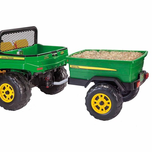 Peg Perego John Deere Adventure Trailer with Durable, Rugged Wheels Green
