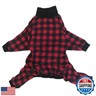 Tooth and Honey Pit Bull Pajamas/Buffalo Plaid/Lightweight Pullover Pajamas/Full Coverage Dog pjs/Updated FIT
