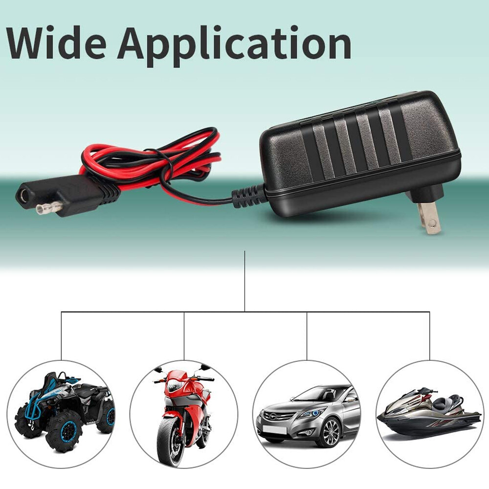 6-12V Automatic Battery Charger Maintainer Motorcycle Trickle Float Car ATV