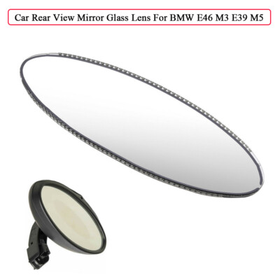 For BMW E46 M3&E39 M5 Oval Rear View Mirror Auto-Dimming Replacement Glass M9I8