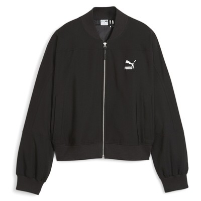 Классическая блестящая куртка-бомбер Puma Женская черная повседневная спортивная верхняя одежда 6236960
