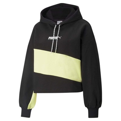 Puma Intl Logo Pullover Hoodie Tr Женская черная повседневная верхняя одежда 531649-01