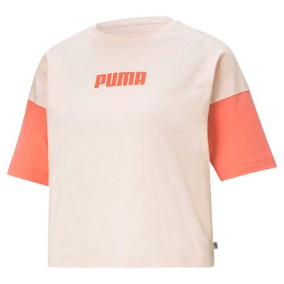 

Puma Rebel Fashion Logo Футболка с круглым вырезом и коротким рукавом женская Размер  Повседневная 58, Розовый