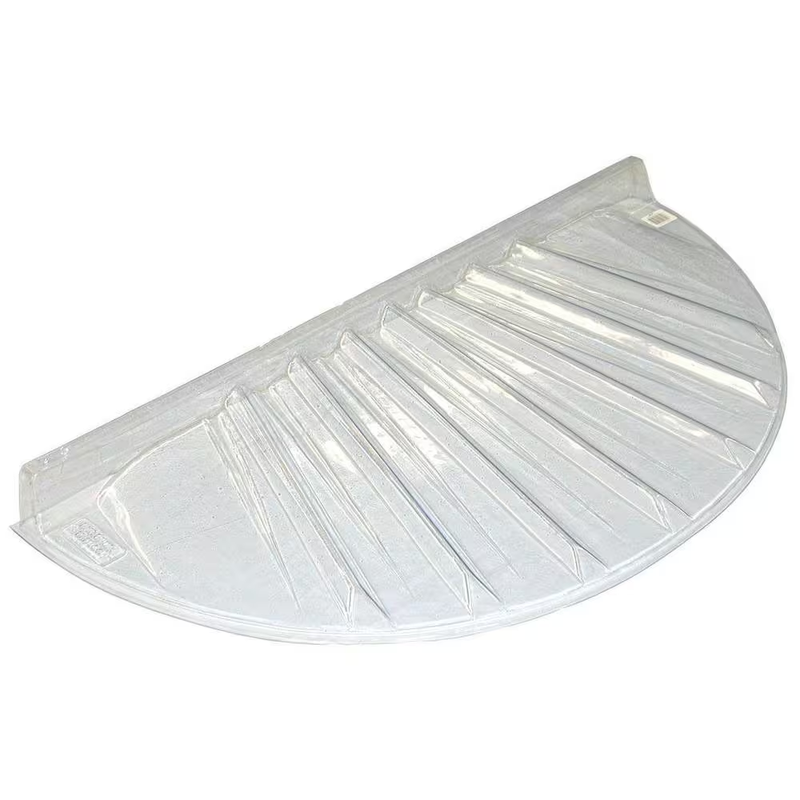 MacCourt 40 x 17 in Low Profile Circular Plastic Window Well Cover Clear Durable