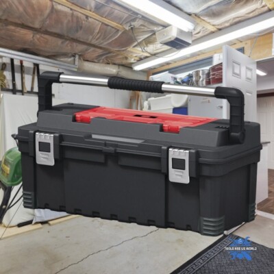 26'' Portable Heavy Duty Latching Removable Organizer Garage Tool Box Storage NEW